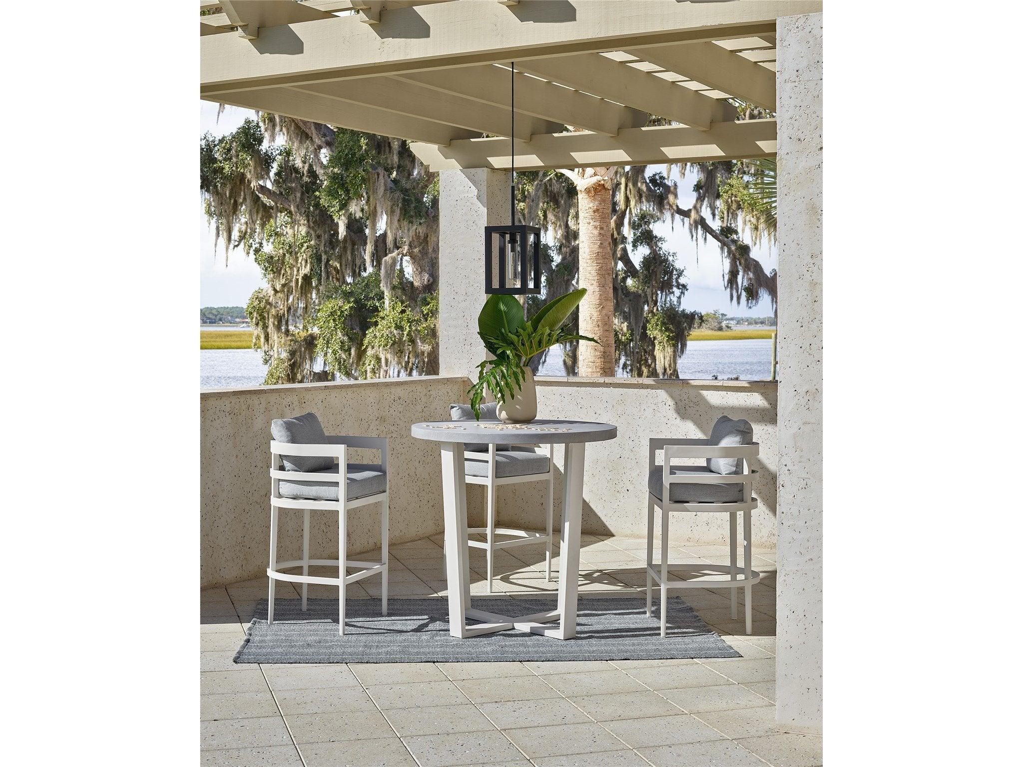 Outdoor South Beach Barrel Back Bar Chair - Frankwebs