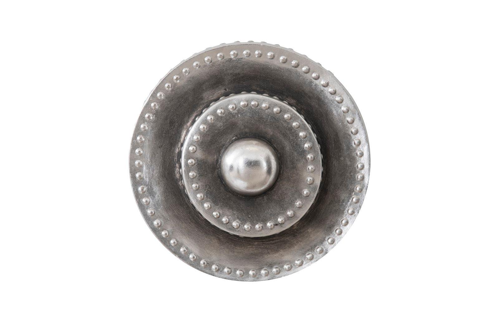 Circles Wall Tile, Silver Leaf with Antiquing - Frankwebs