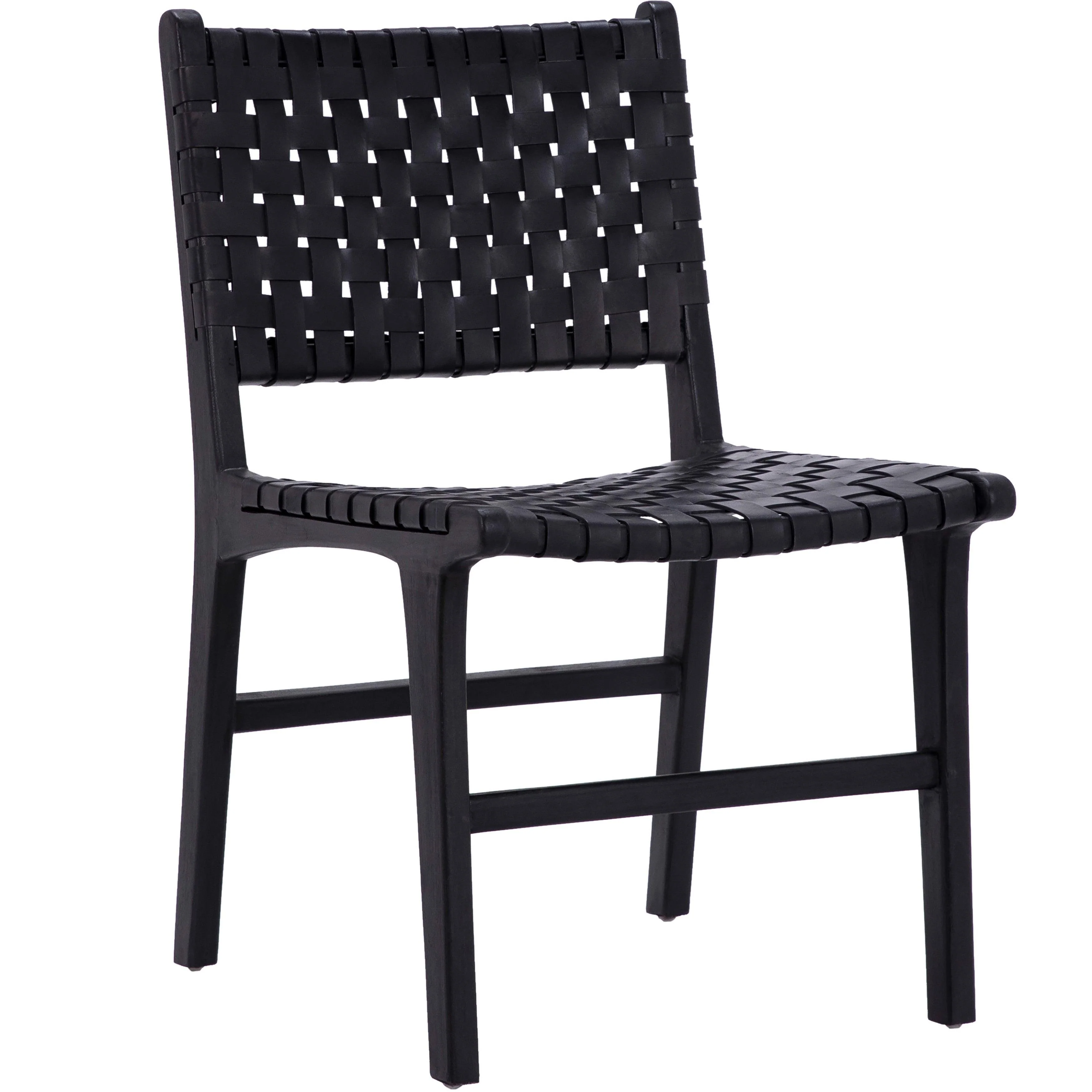 Dalen Dining Chair Black Leather Blk Frame - Frankwebs