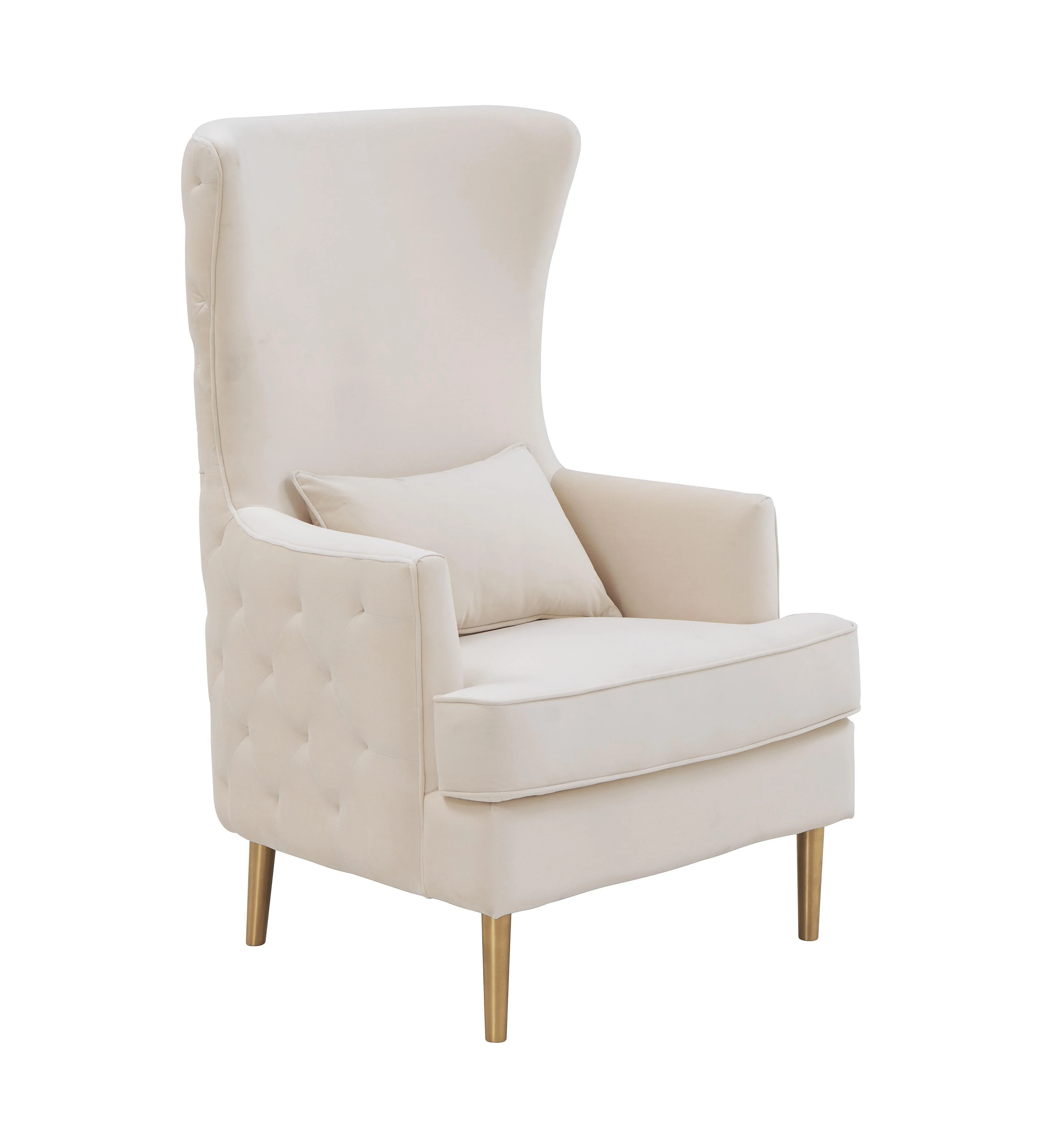Alina Cream Tall Tufted Back Chair - Frankwebs