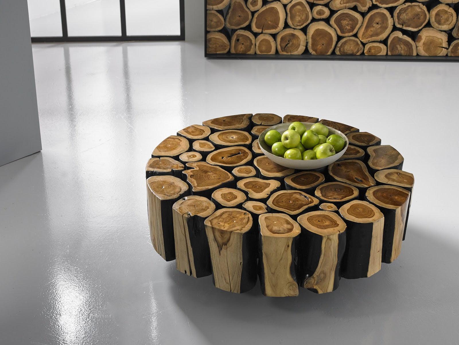 Boscage Coffee Table on Black Metal Legs, Round - Frankwebs