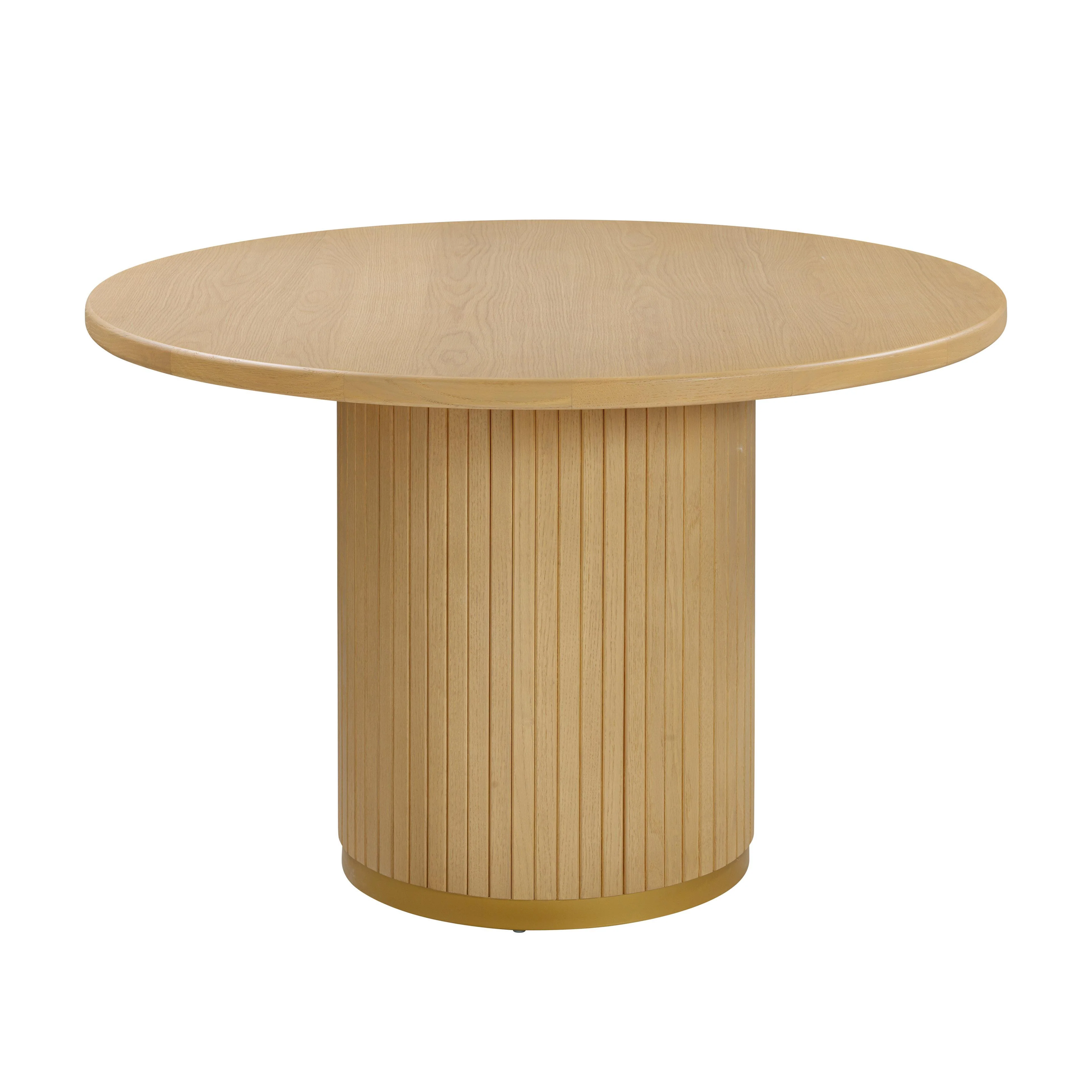 Chelsea Natural Oak Wood Round Dining Table - Frankwebs