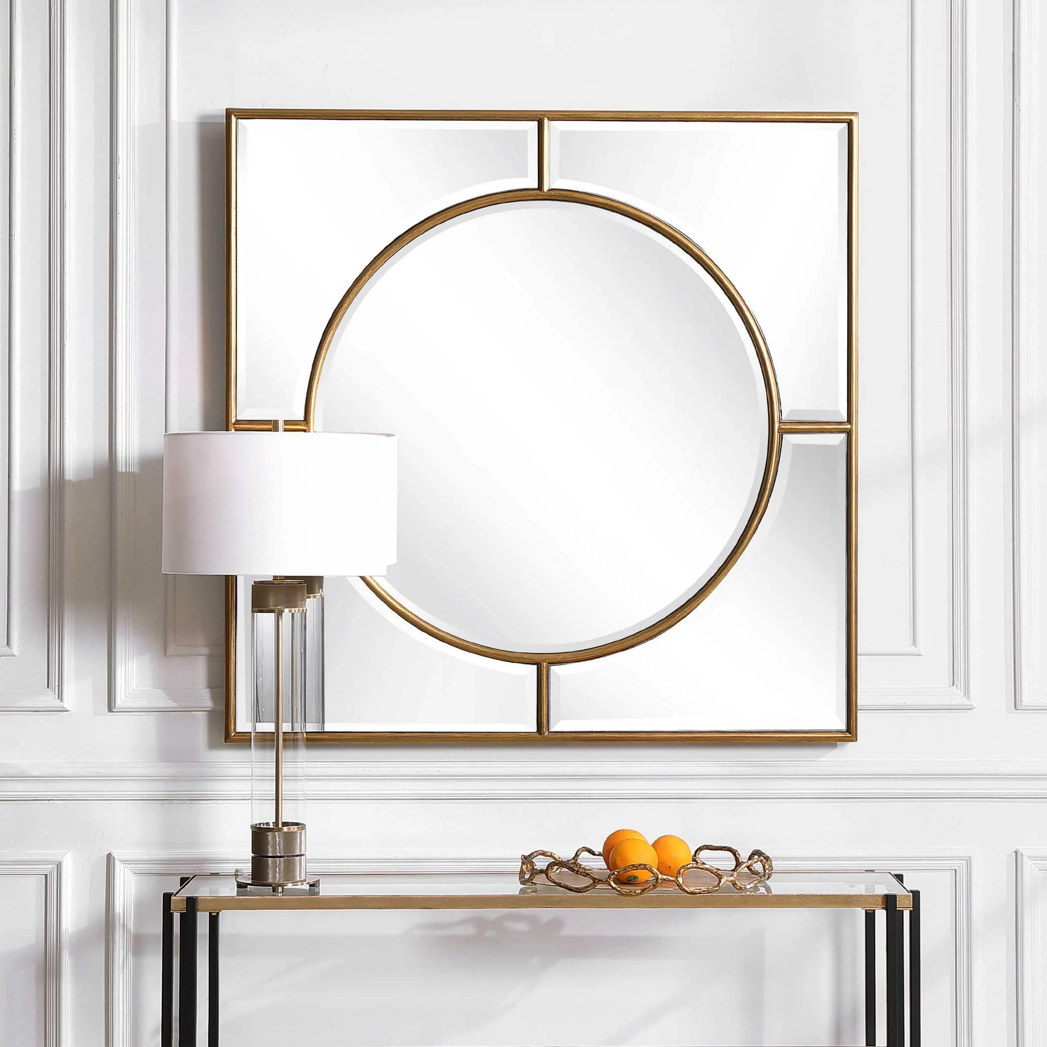 STANFORD GOLD SQUARE MIRROR - Frankwebs