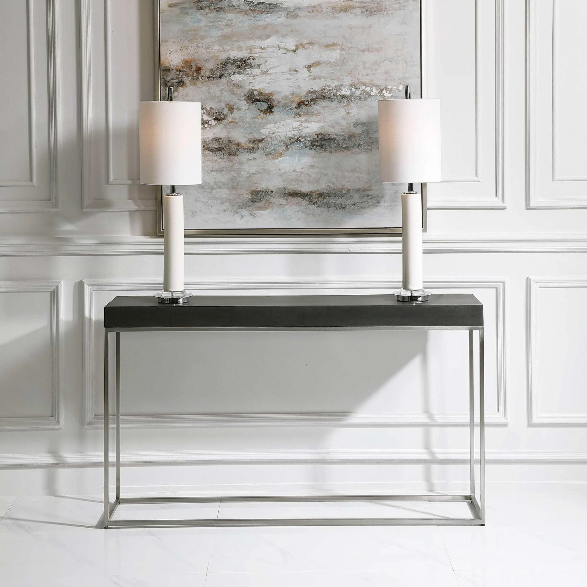 JASE BLACK CONCRETE CONSOLE TABLE - Frankwebs