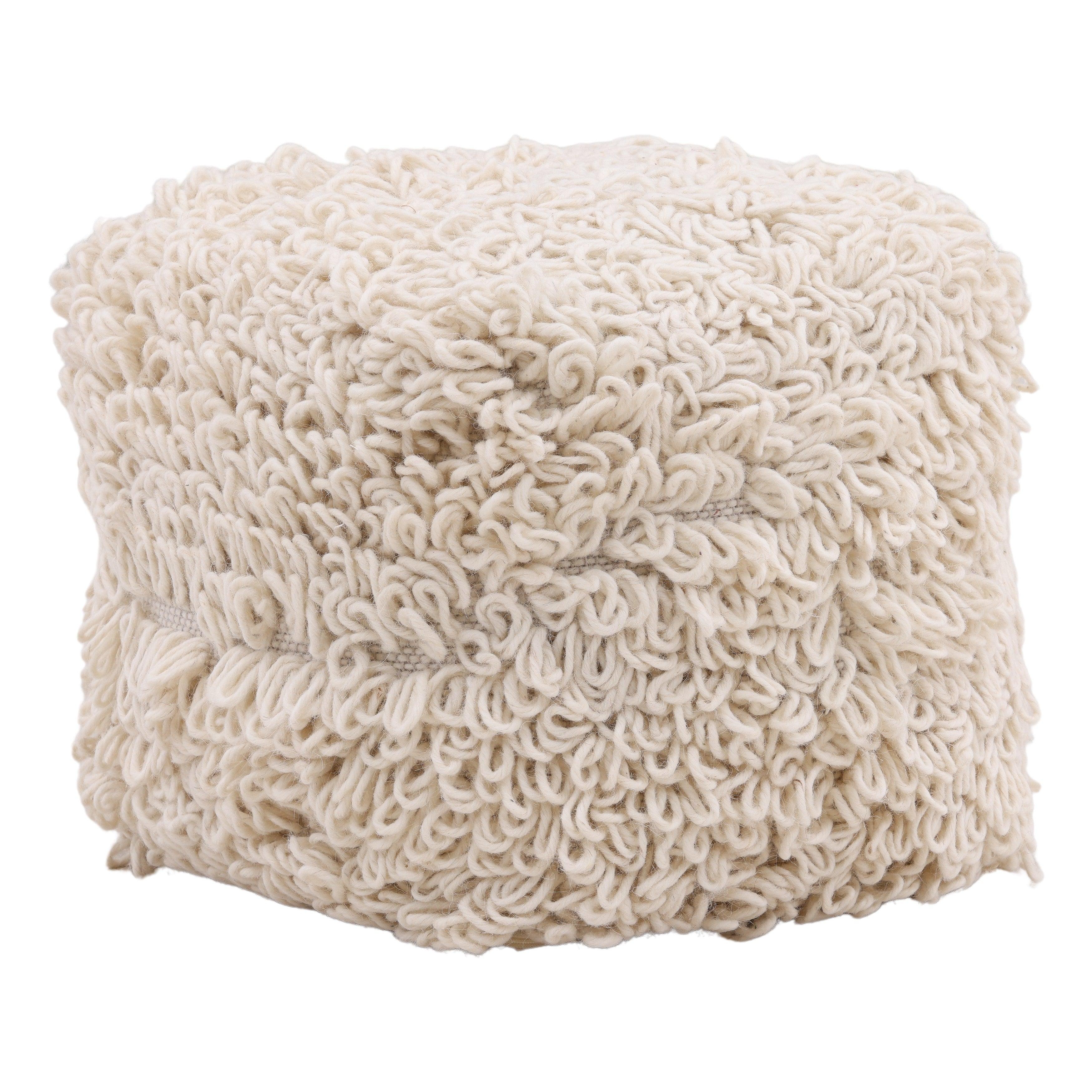 Mende Pouf Ivory - Frankwebs