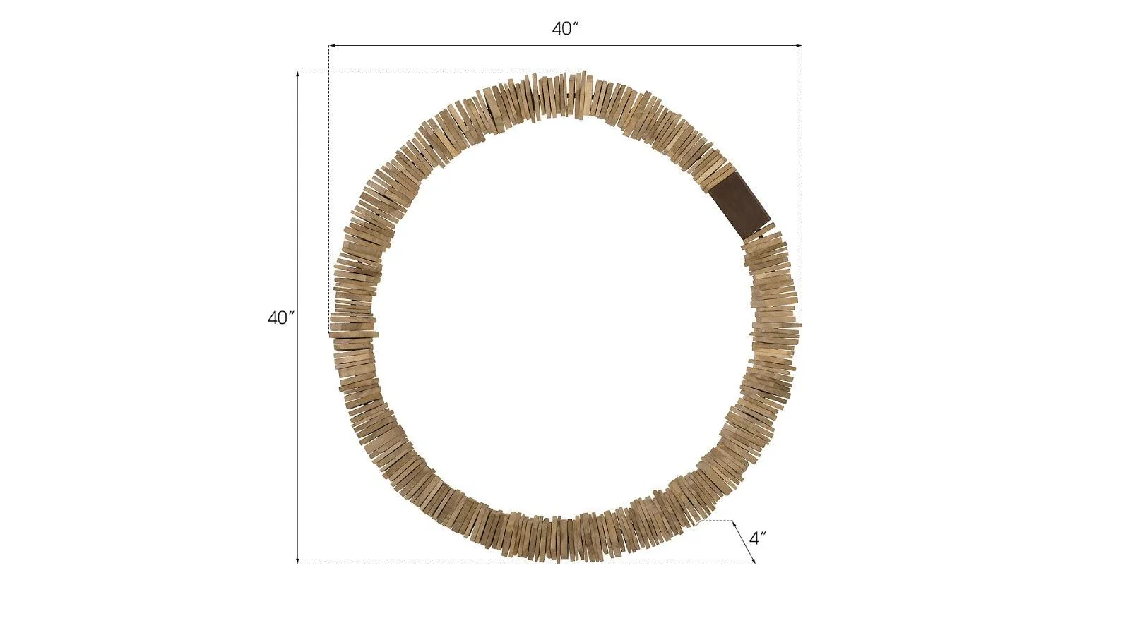 Stacked Wall Ring,  Bleached, LG - Frankwebs