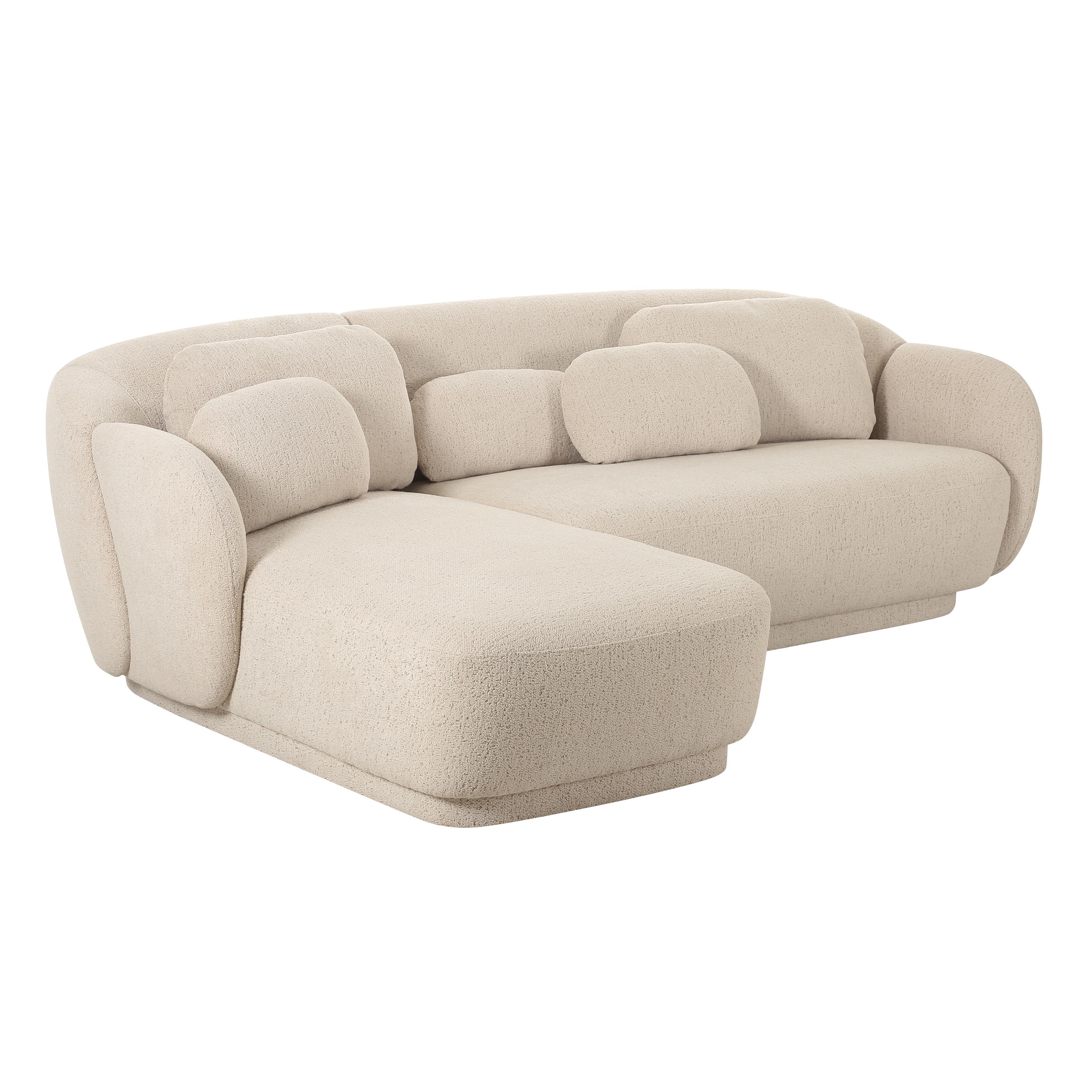 Misty Cream Boucle Sectional - LAF - Frankwebs
