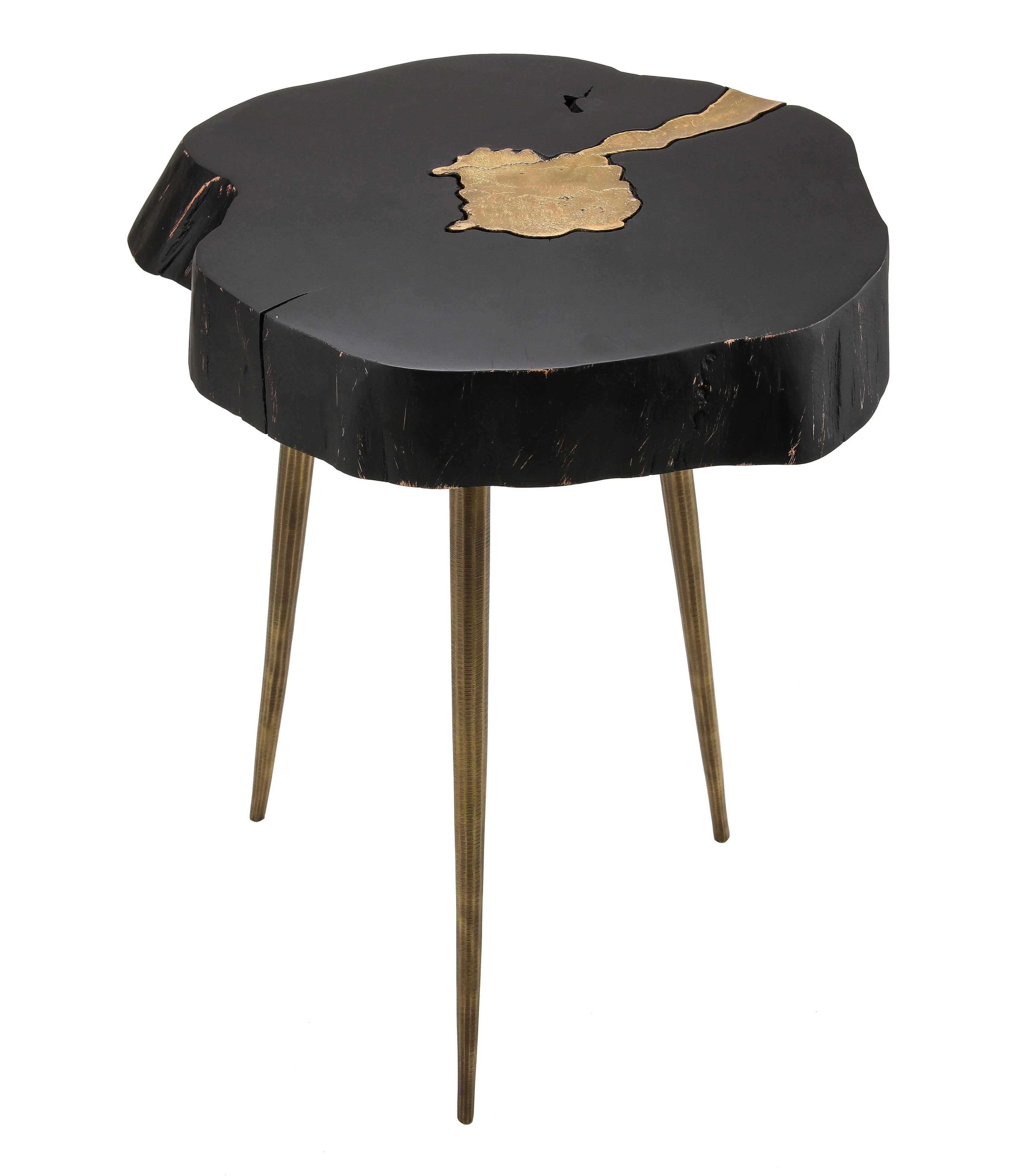 Timber Black and Brass Side Table - Frankwebs