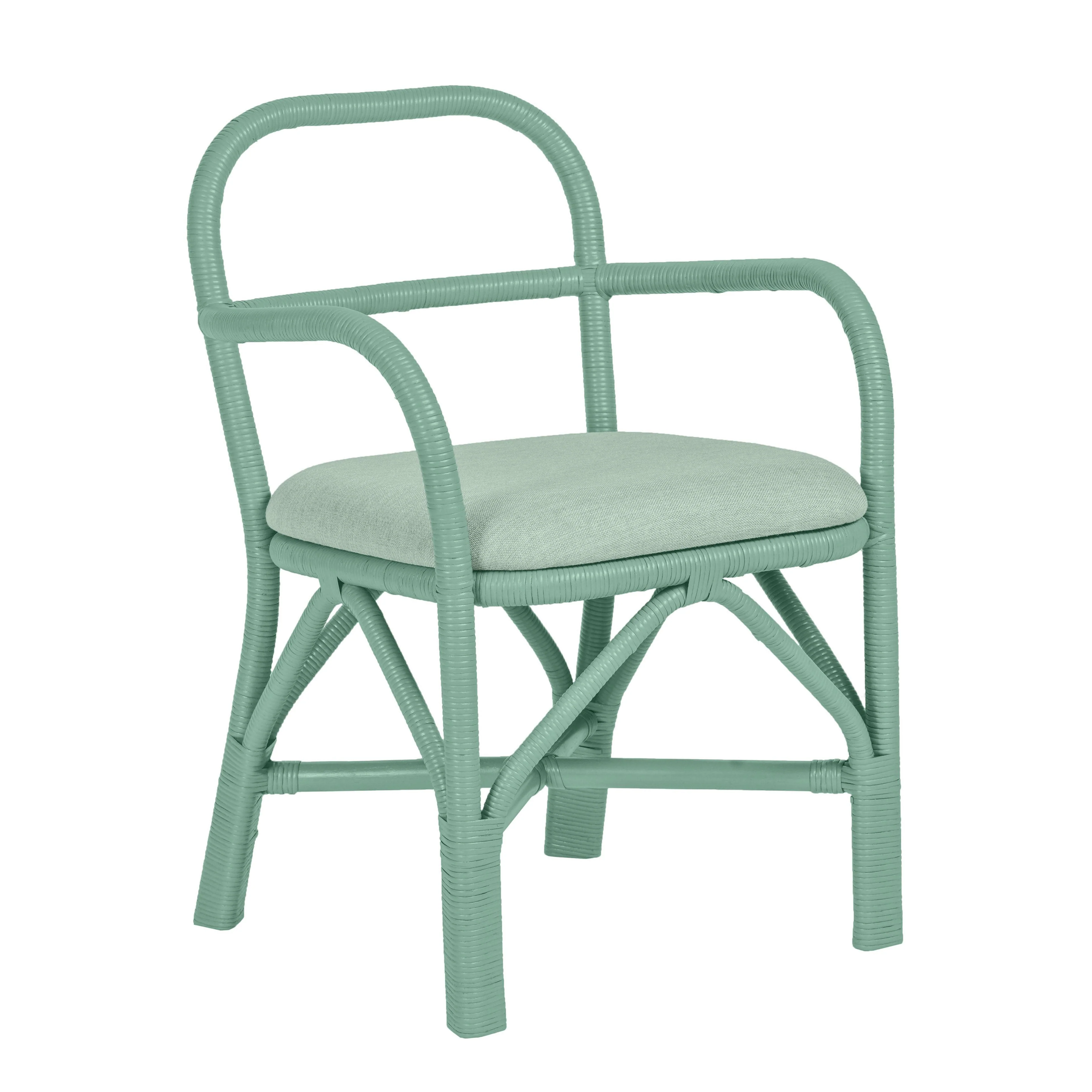 Ginny Green Rattan Dining Chair - Frankwebs