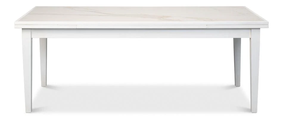 Rect. Extension Dining Table - White - Frankwebs