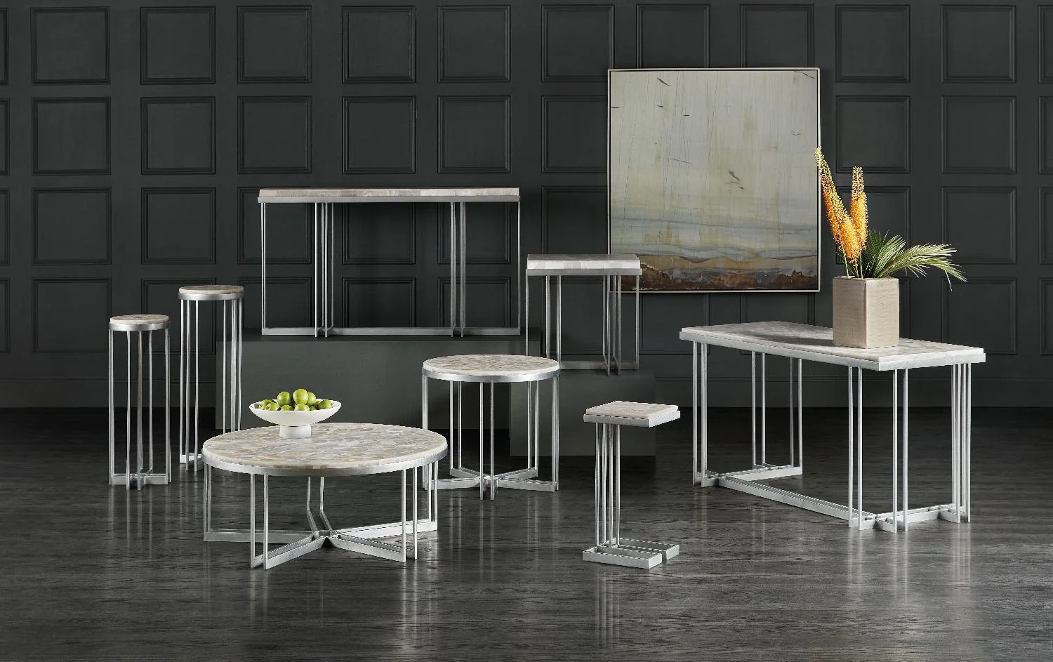 Melange Marin Round Cocktail Table - Frankwebs