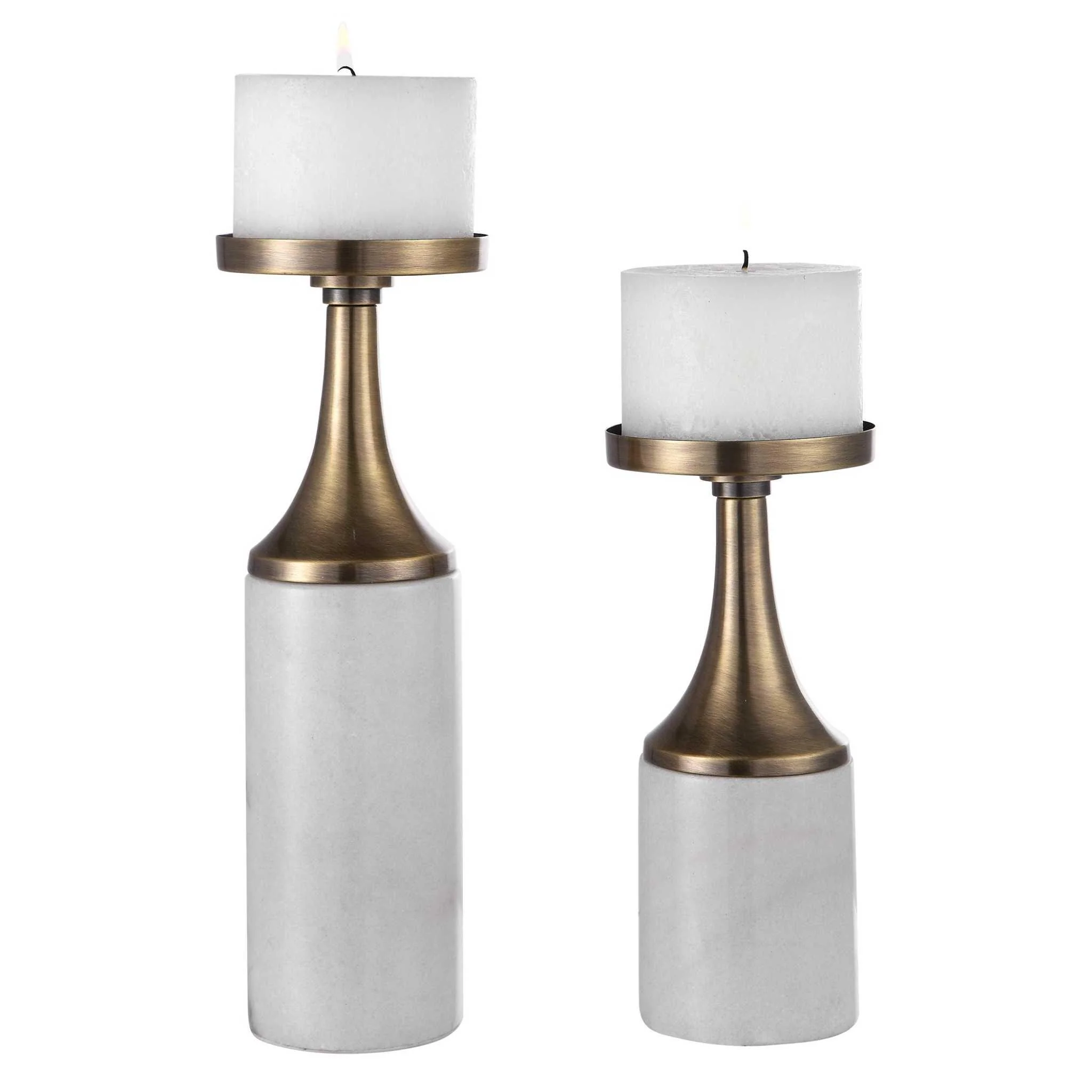 CASTIEL MARBLE CANDLEHOLDERS, SET/2 - Frankwebs