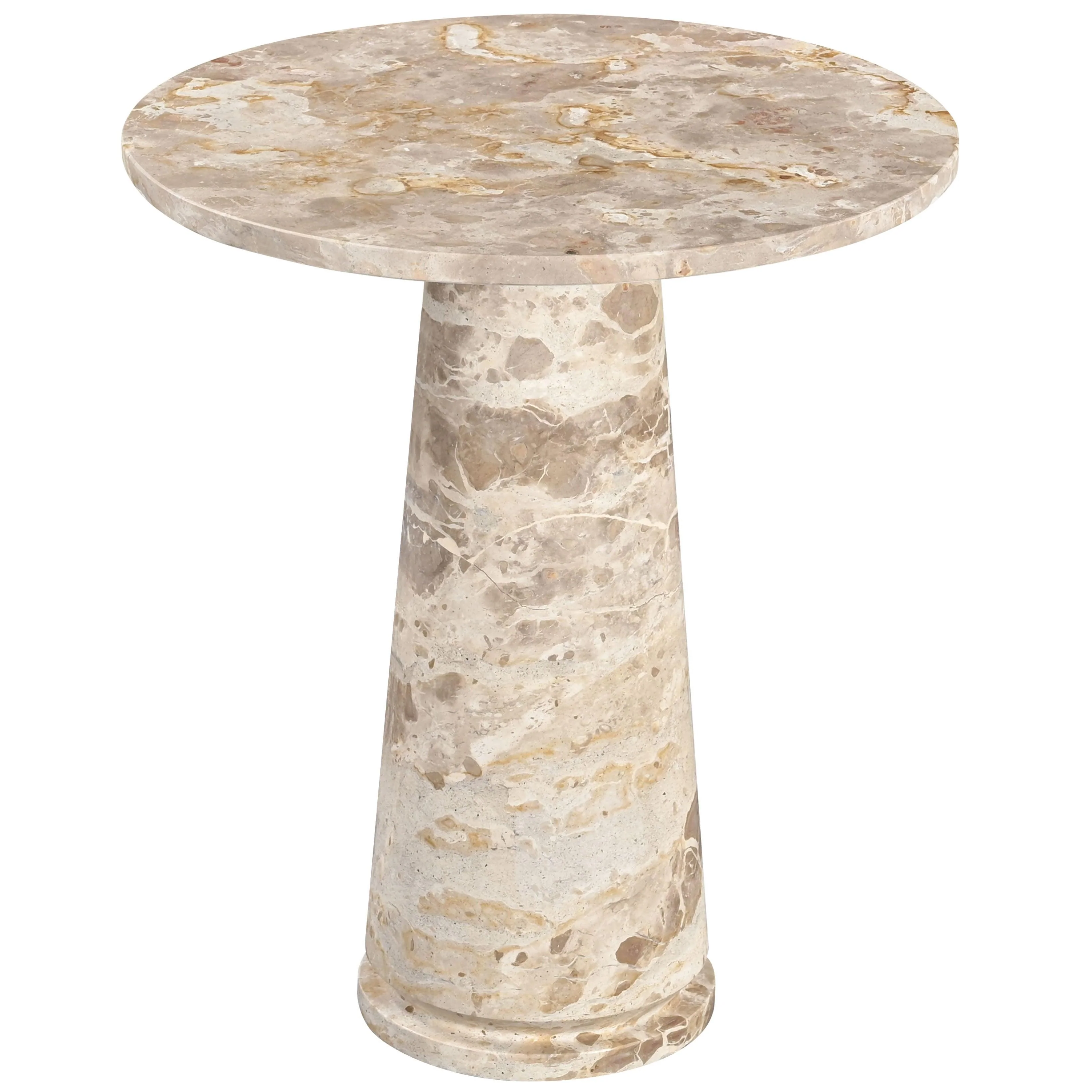 VALENTIA TALL ROUND MARBLE ACCENT TABLE - Frankwebs