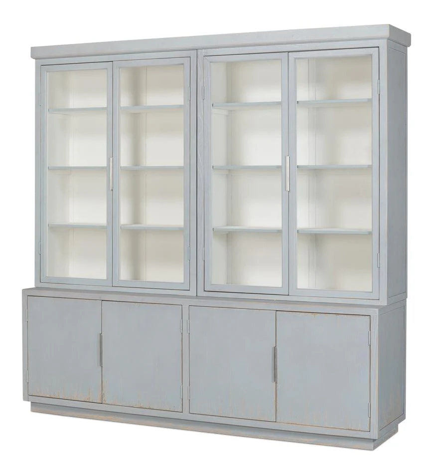 Maldives 4 Door Bookcase - Eros Blue - Frankwebs