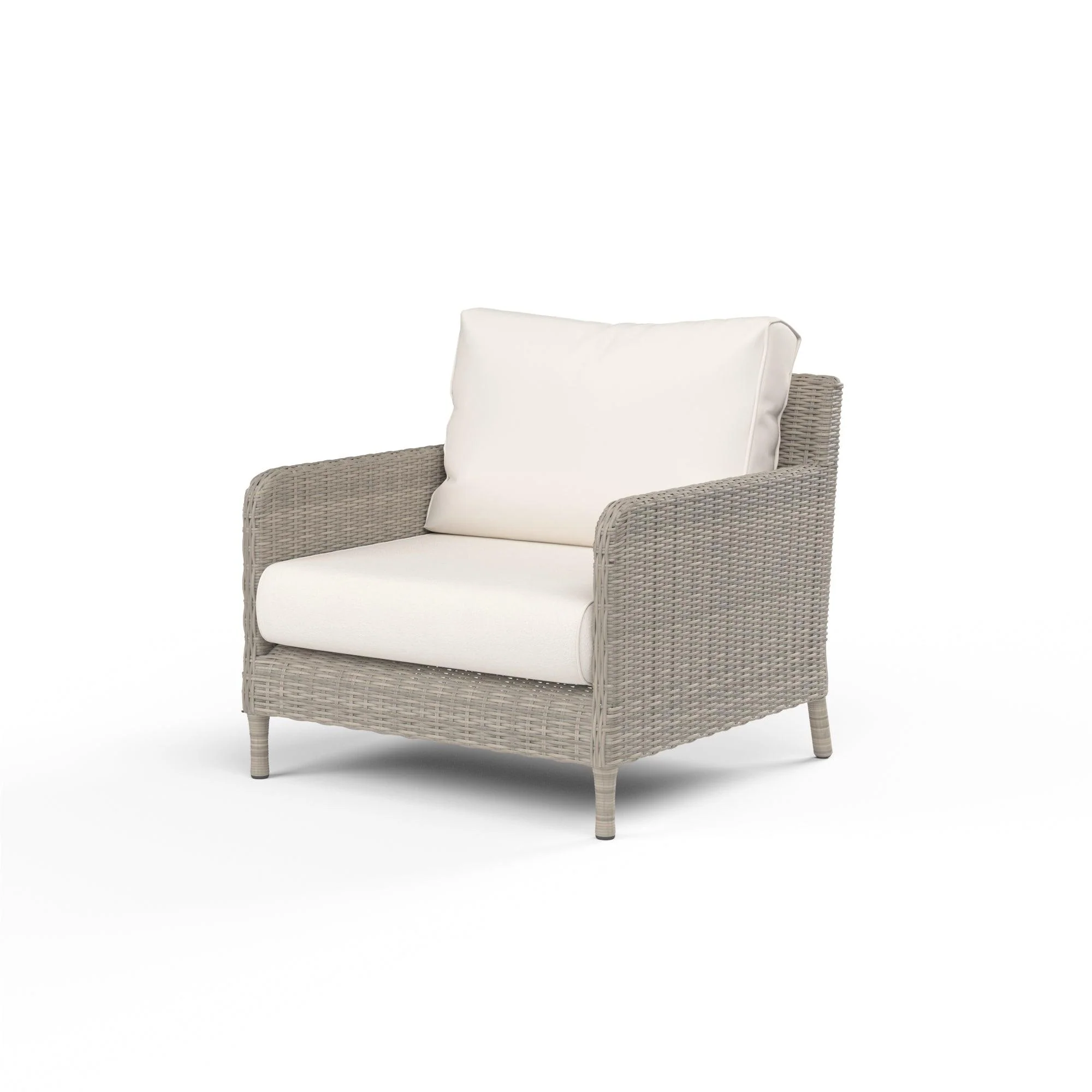 Manhattan Club Chair in Linen Canvas w/ Self Welt - Frankwebs