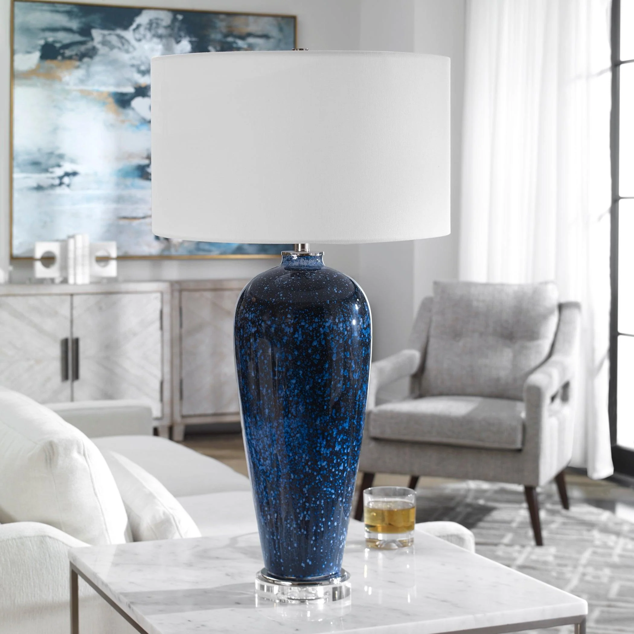 STARGAZER COBALT NAVY TABLE LAMP - Frankwebs