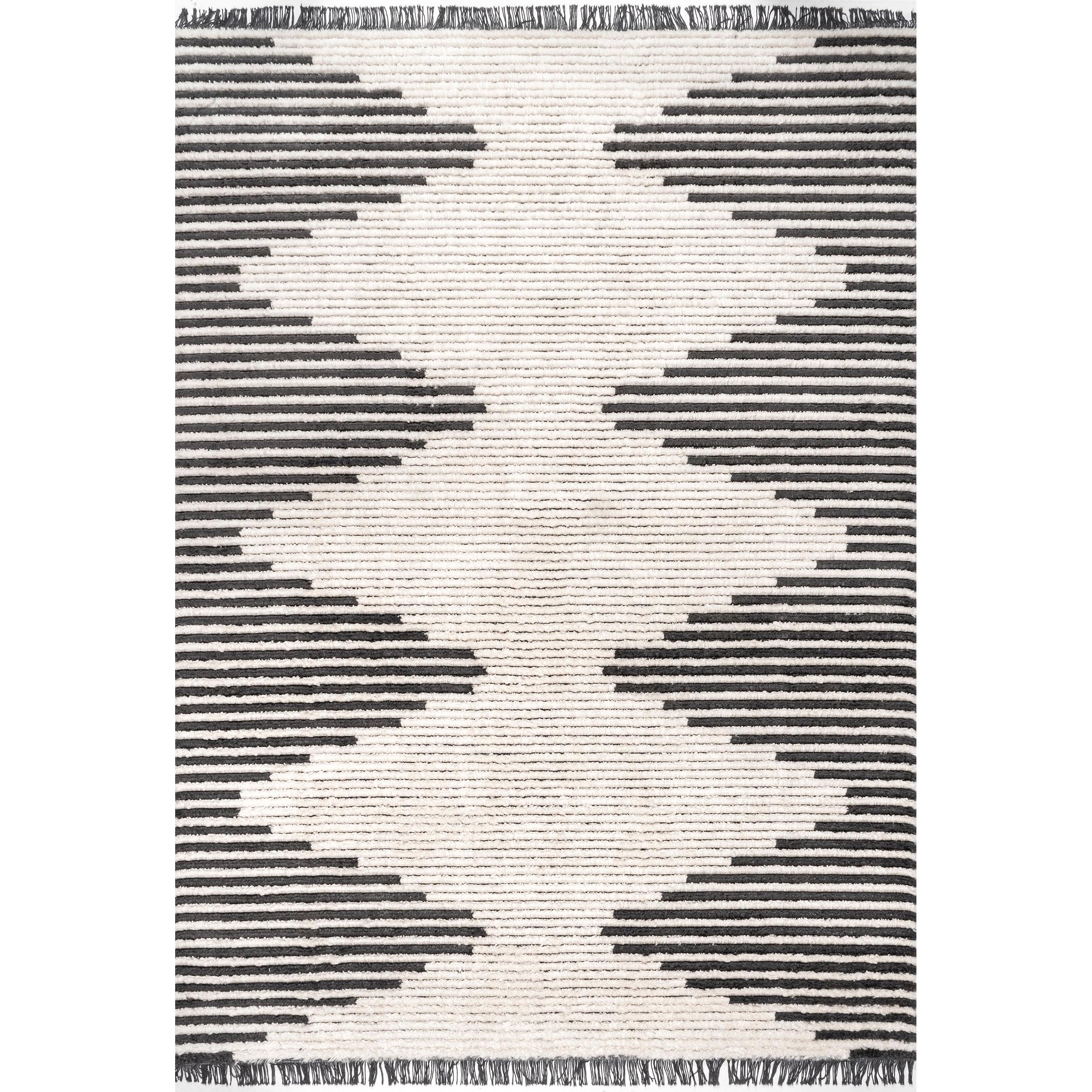 Morgan Contemporary Shag Fringe Area Rug - Frankwebs