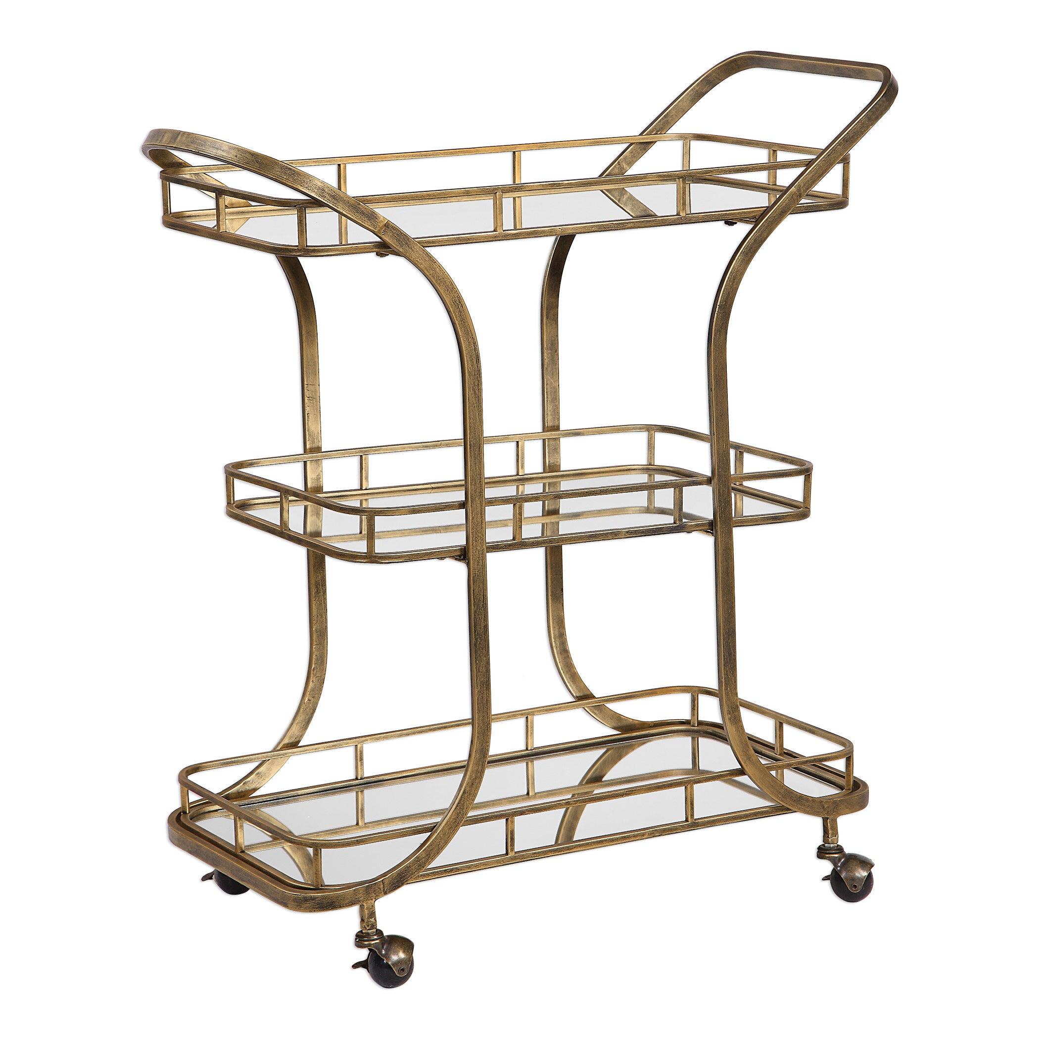 Stassi Gold Serving Cart - Frankwebs