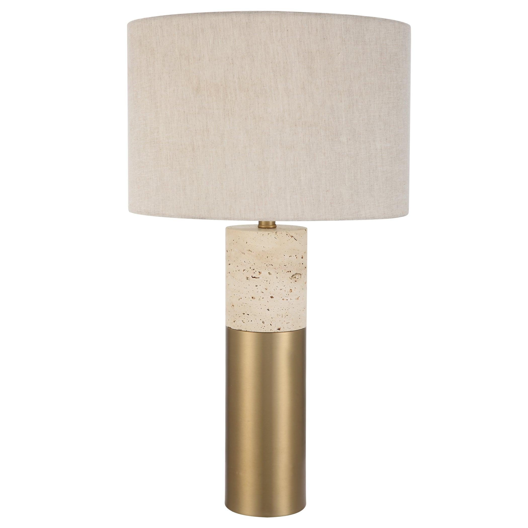 Gravitas Elegant Brass & Stone Lamp - Frankwebs