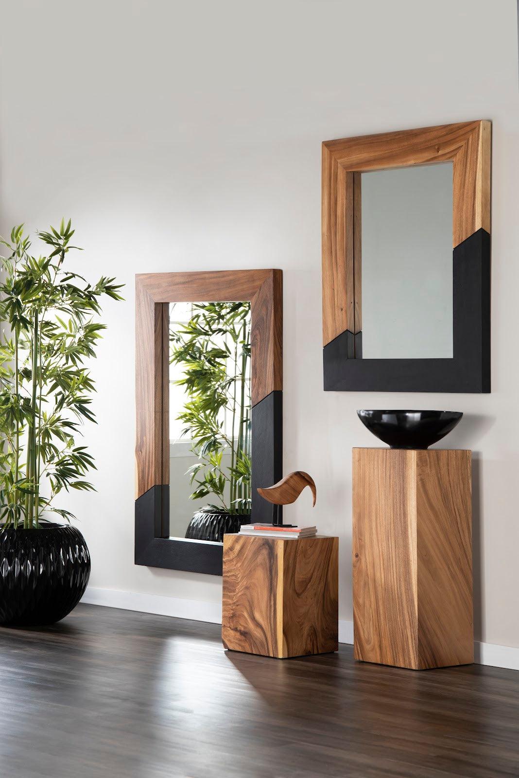 Origins Pedestal, Small, Mitered Chamcha Wood, Natural - Frankwebs