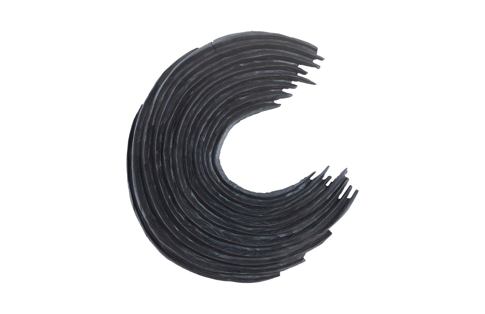 Swoop Wall Art , Black Wood , Large - Frankwebs