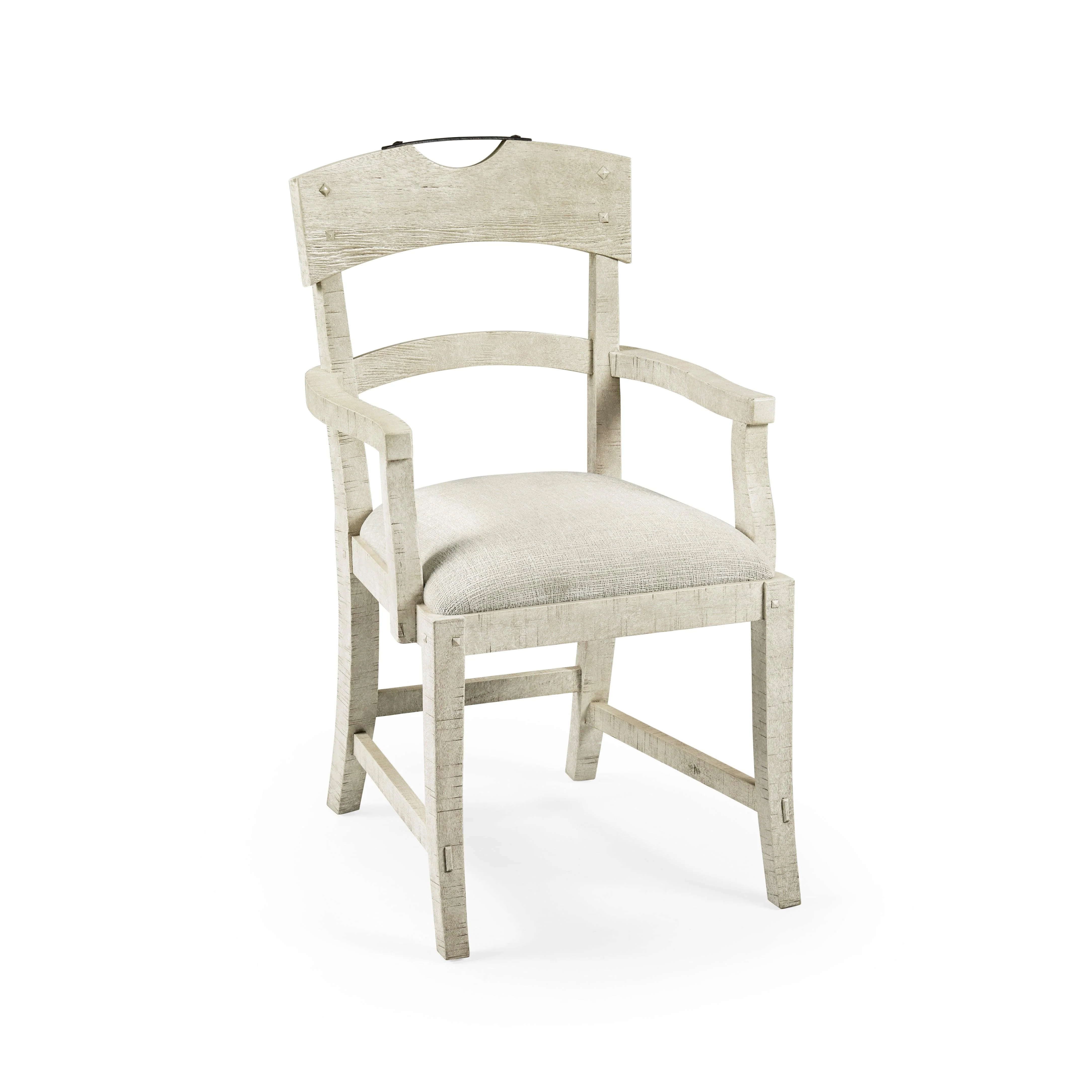 Casual Accents Whitewash Driftwood Planked Armchair - Frankwebs