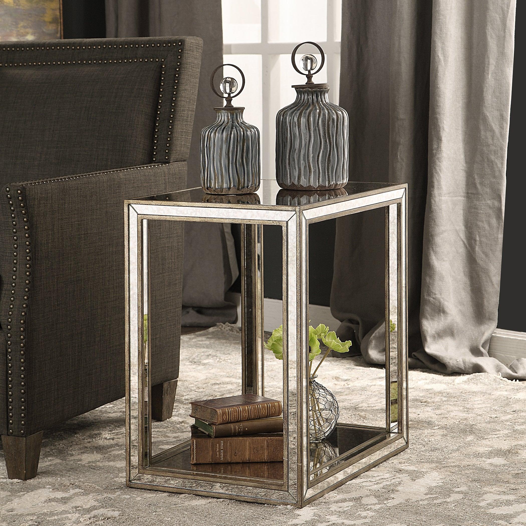 Julie Mirrored End Table - Frankwebs