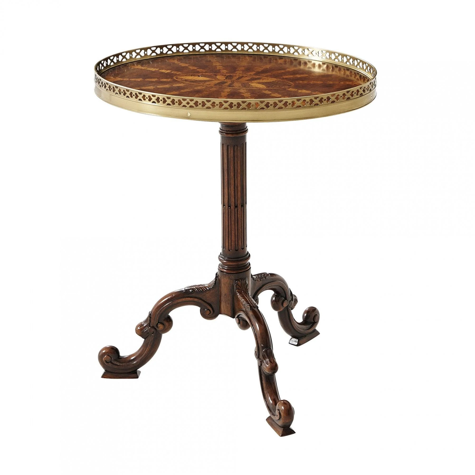 Radiating Parquetry Accent Table - Frankwebs