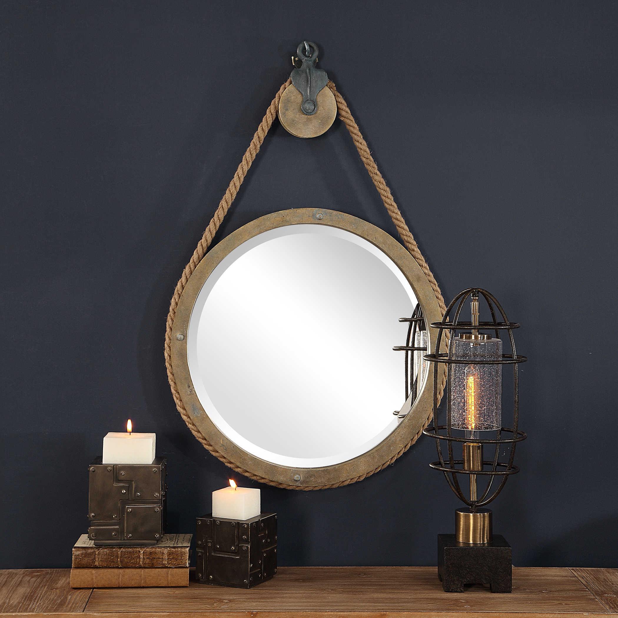 MELTON ROUND PULLEY MIRROR - Frankwebs