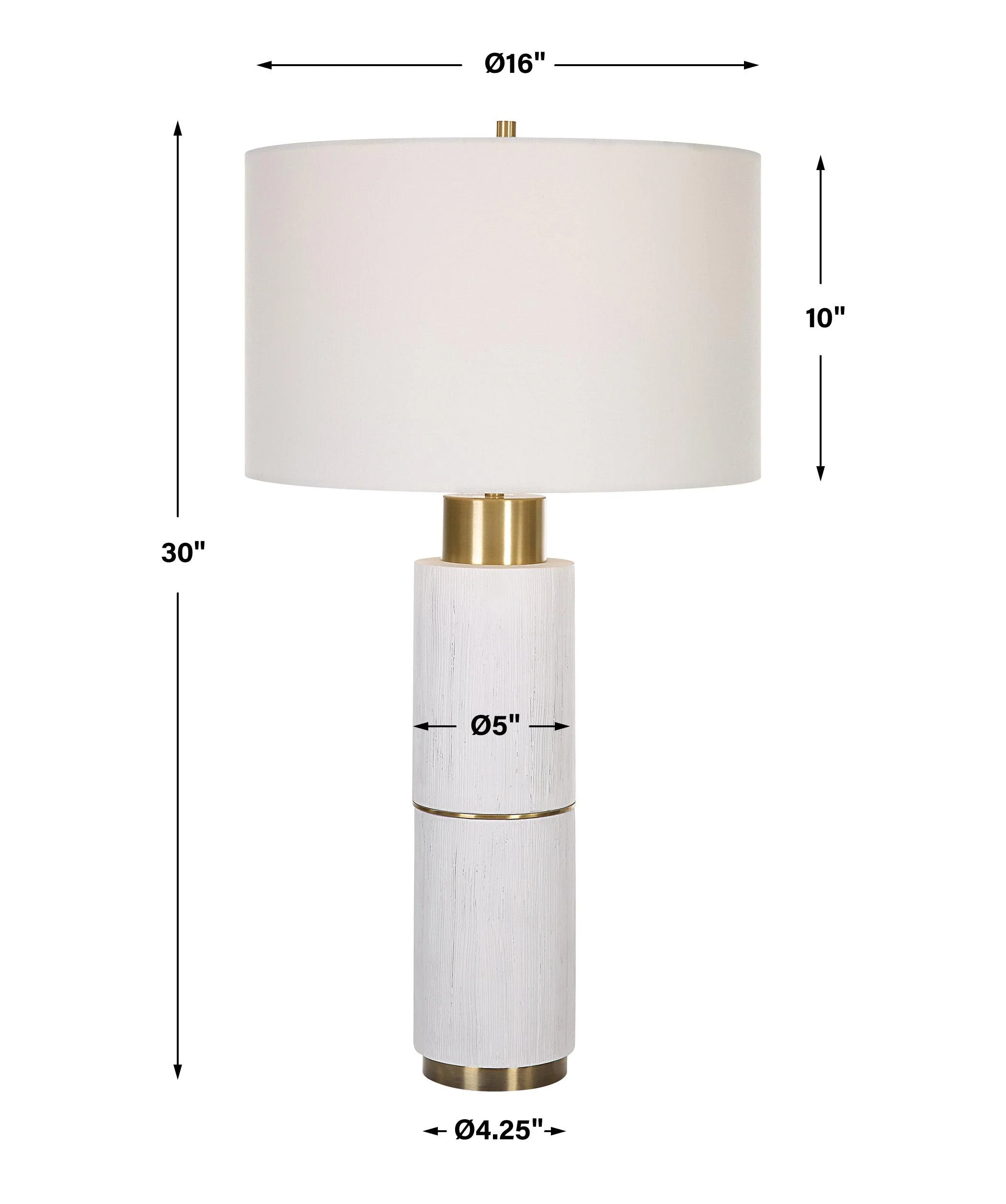Ruse Whitewashed Table Lamp - Frankwebs