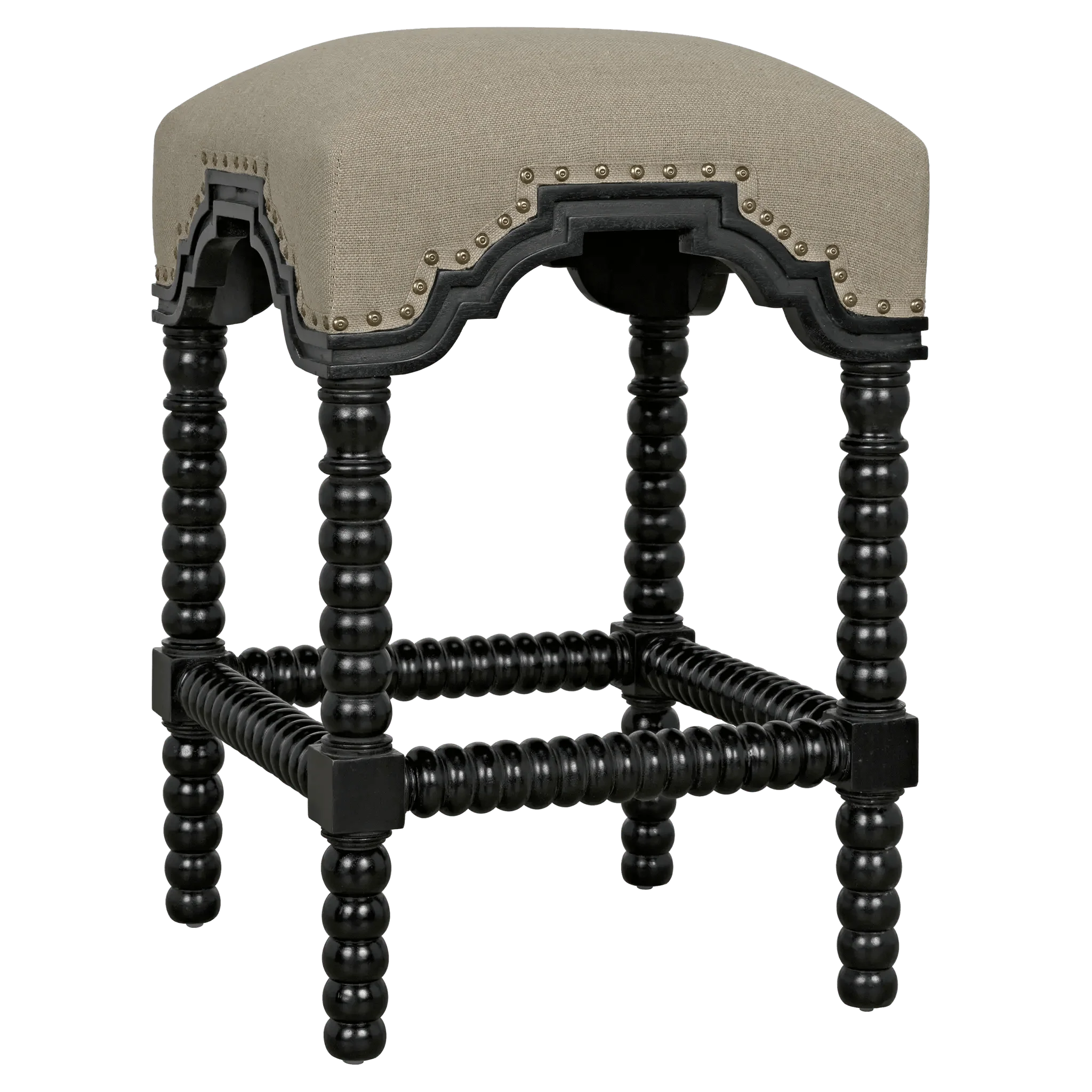 Abacus Counter Stool, Hand Rubbed Black - Frankwebs