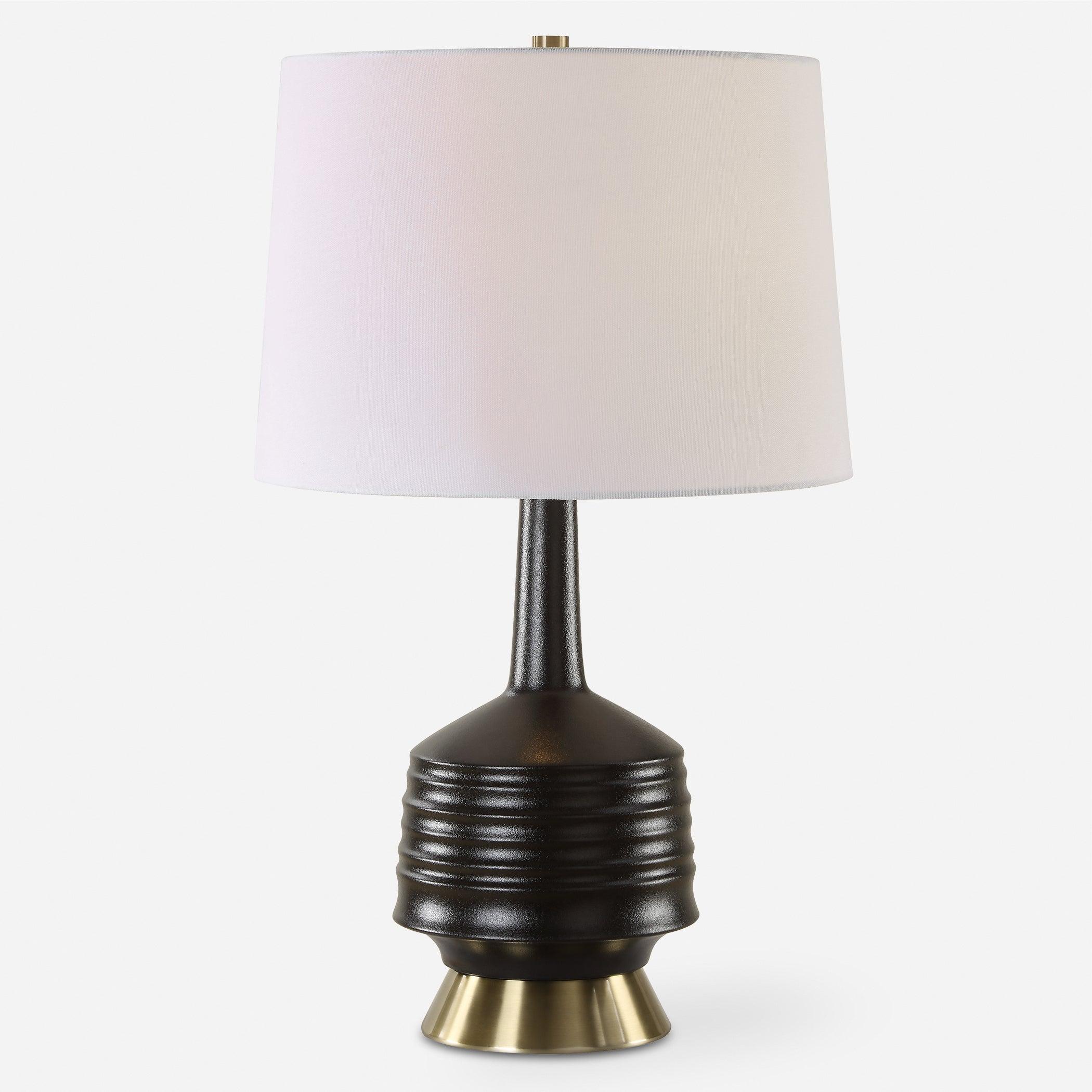 Foster Black Glaze Table Lamp - Frankwebs