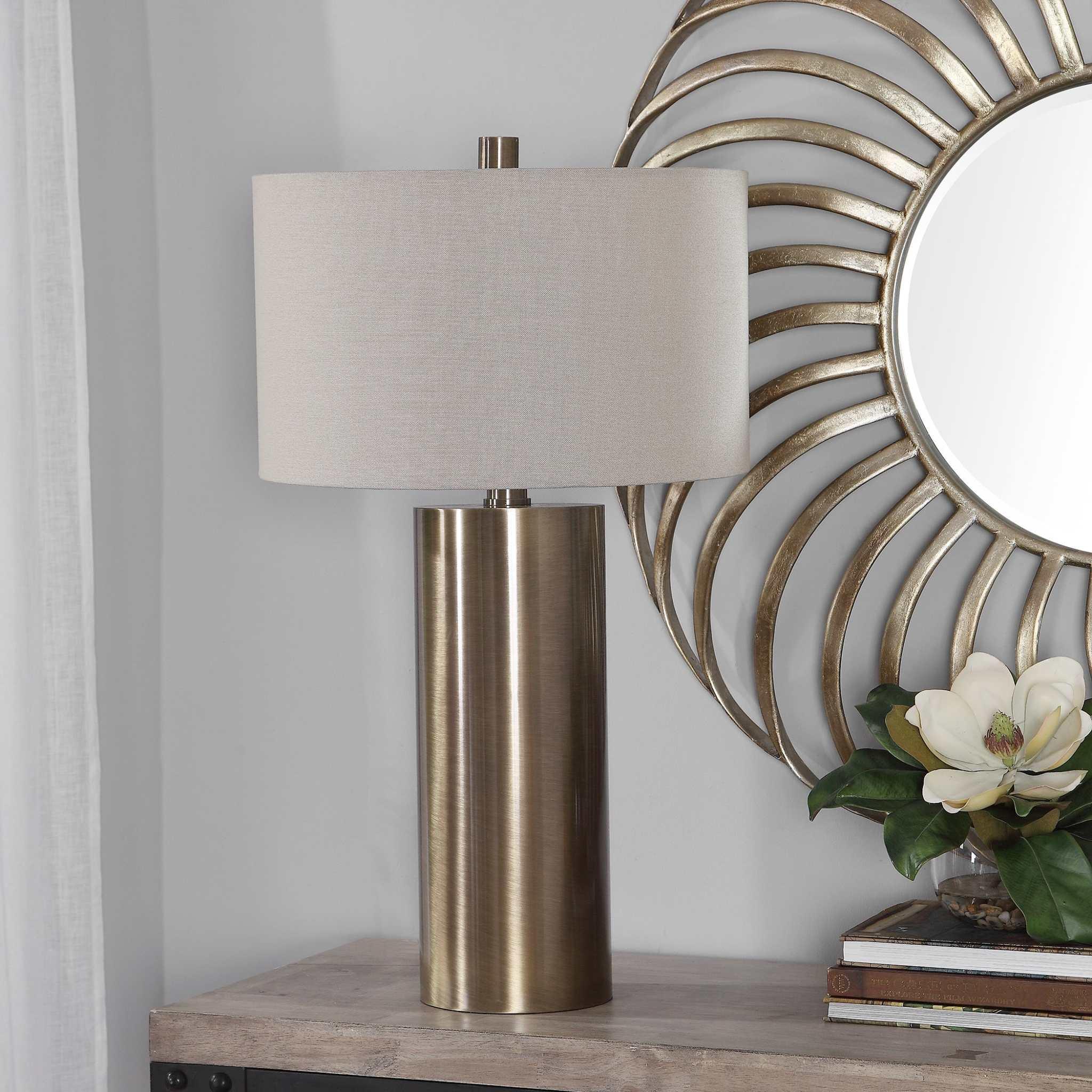 TARIA BRUSHED BRASS TABLE LAMP - Frankwebs