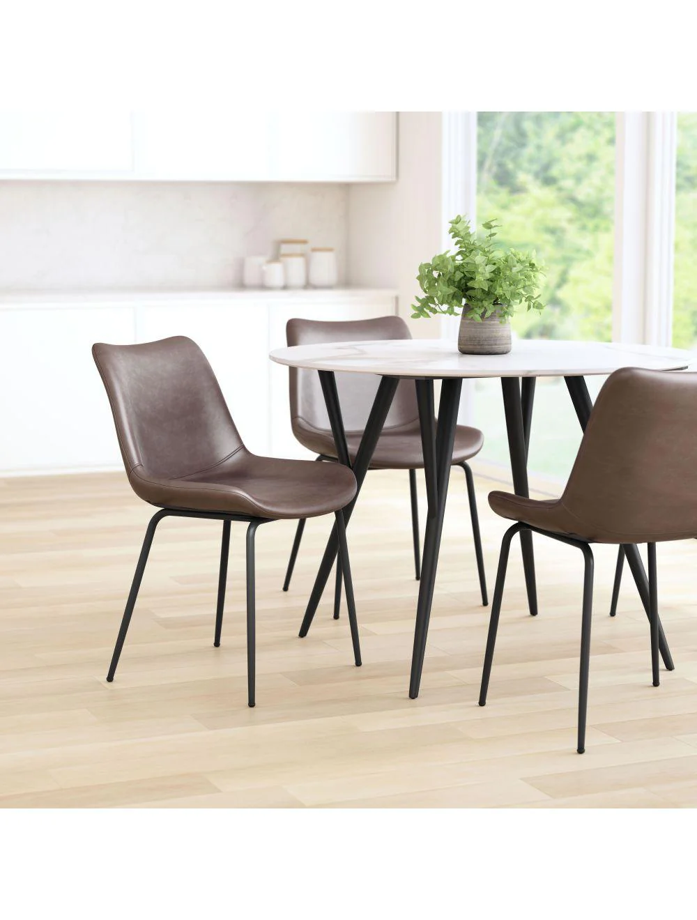 Byron Dining Chair (Set of 2) Brown - Frankwebs