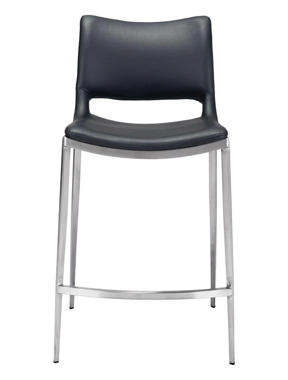 Ace Counter Chair (Set of 2) Black & Silver - Frankwebs