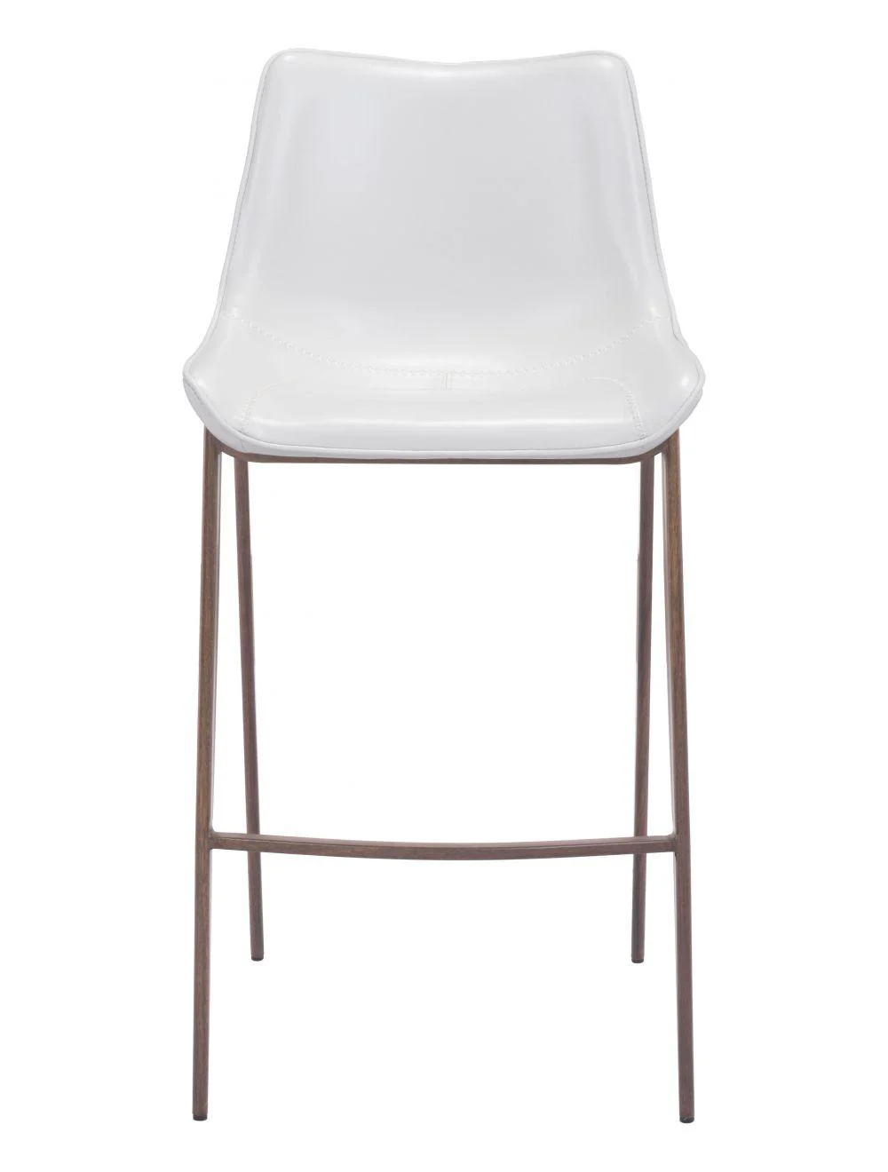 Magnus Bar Chair (Set of 2) White & Walnut - Frankwebs
