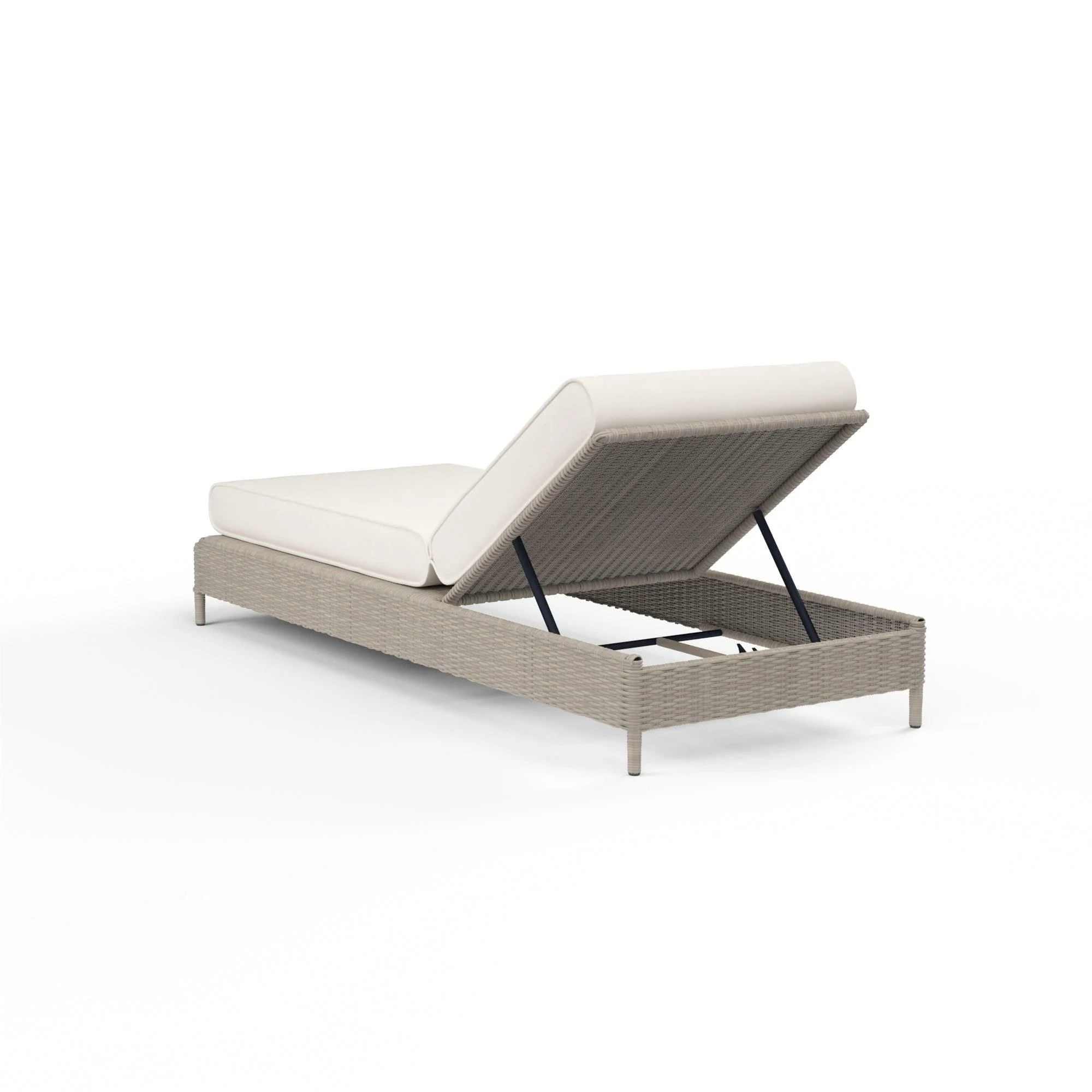 Manhattan Adjustable Chaise in Linen Canvas w/ Self Welt - Frankwebs