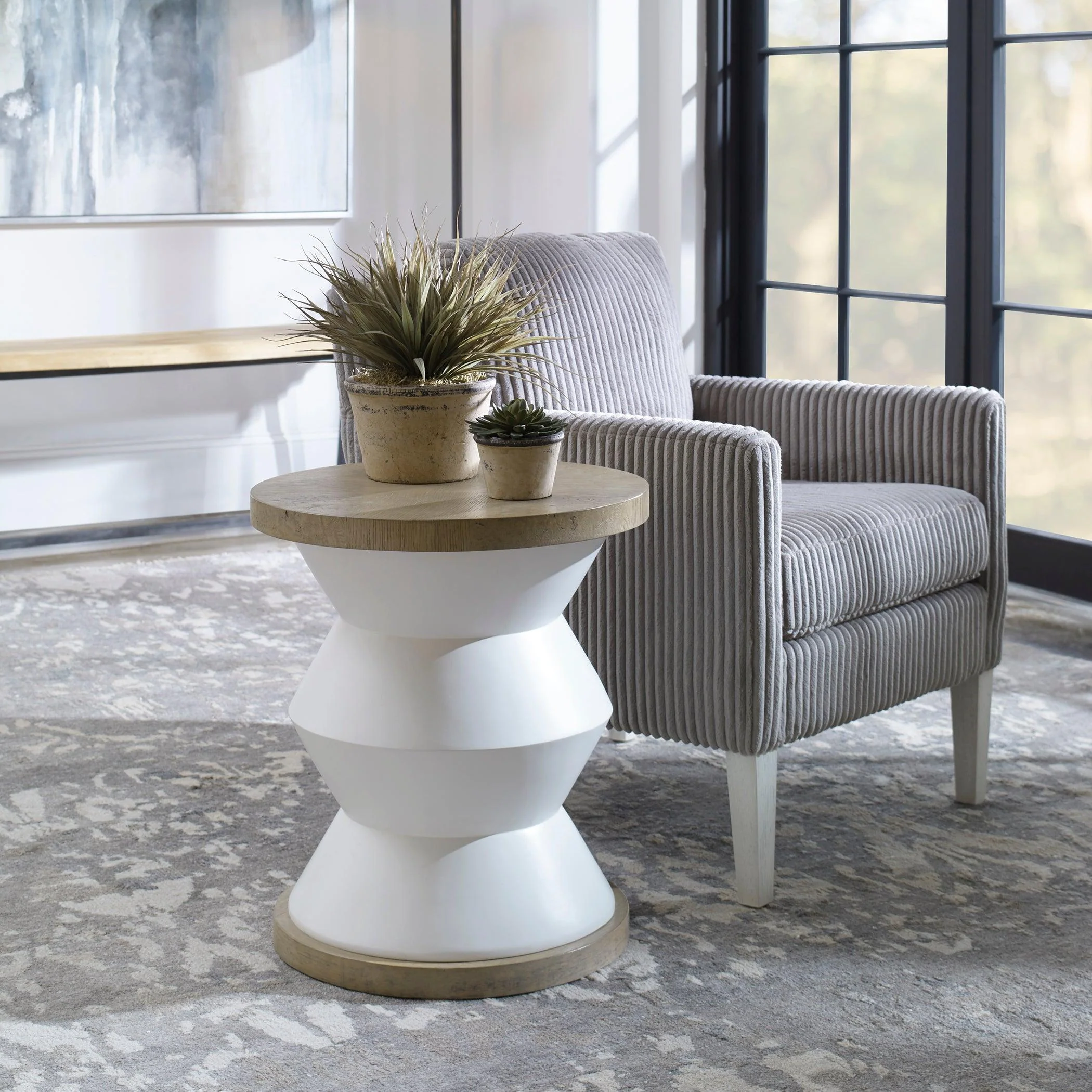 Spool Geometric Side Table - Frankwebs