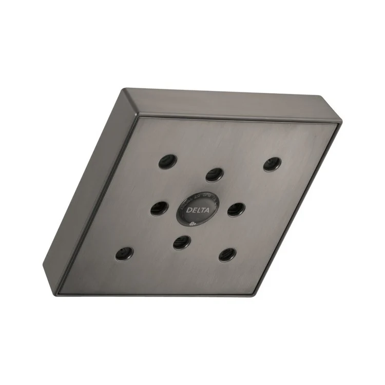 Showerhead Universal Showering Components 1 Function Square Raincan with H2Okinetic Technology Lumicoat Chrome 6 Inch 1.75 Gallons per Minute H2Okinetic Spray - Frankwebs