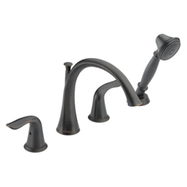 Lahara Two Handle 4-Hole Roman Tub Faucet with Handshower - Frankwebs