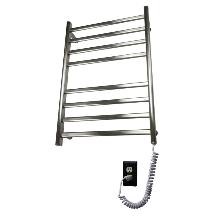 Towel Warmer Diamond Gem Electric 8 Bar Wall Mount 20 Inch Matte Chrome Metal - Frankwebs