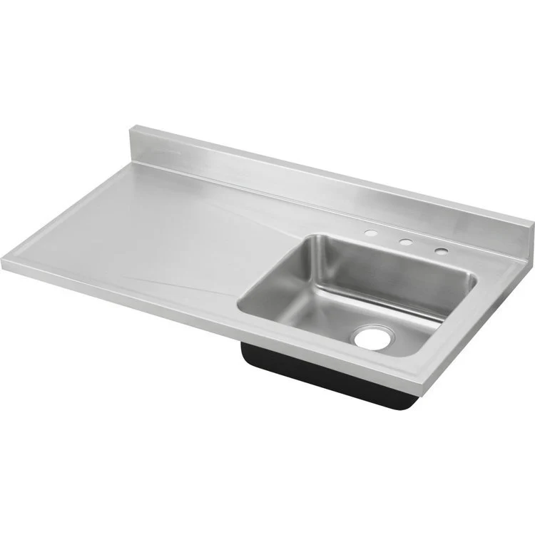Kitchen Sink Lustertone Classic 48 x 25 Inch Single Bowl Right 3 Hole Lustertone Sink Top Drain Location Rear Center Full Spray Sides and Bottom - Frankwebs