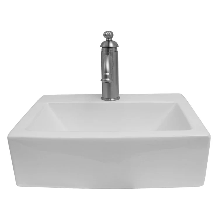 Lavatory Sink Sophie Wall Hung 17 Inch Rectangle White - Frankwebs