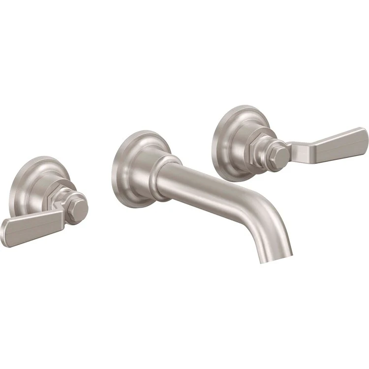 Lavatory Trim Descanso Works Vessel Wall 2 Lever Polished Brass Uncoated ADA Spout Reach 6-5/16 Inch 1.2 Gallons per Minute - Frankwebs