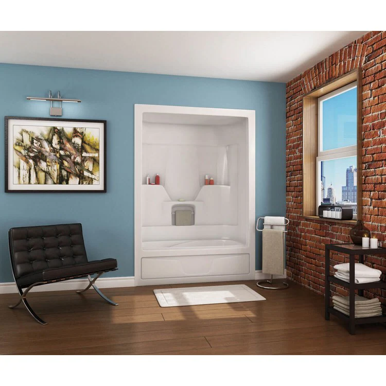 Tub Aspen 60 x 31 Inch Alcove 3 Piece Right Hand White Acrylic - Frankwebs