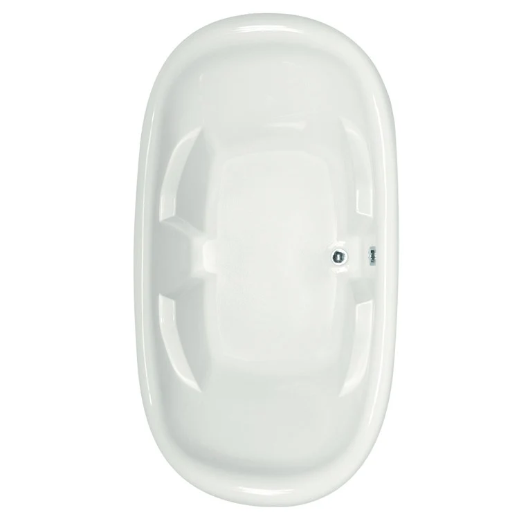 Soaking Tub Designer Collection Natalie 78 x 44 Inch Drop-In Tub Only Side Center Bone Acrylic - Frankwebs