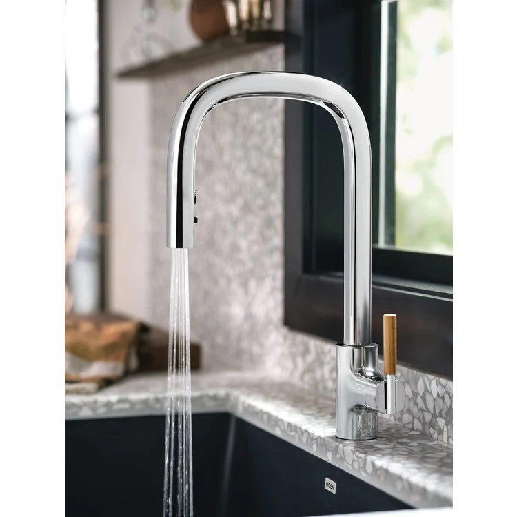 Kitchen Faucet Tenon 1 Lever ADA Chrome High Arc 1 Hole Motion Control 1.5 Gallons per Minute - Frankwebs