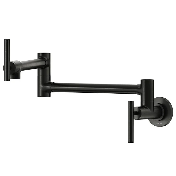 Pot Filler Avado Wall Mount 2 Lever ADA Black Stainless - Frankwebs