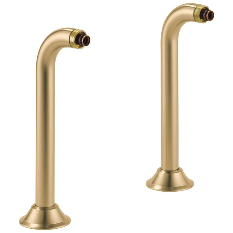 Riser Traditional Deck Mount Tub Filler 8-3/4 Inch 3-1/2 Inch Brilliance Luxe Gold Brass - Frankwebs