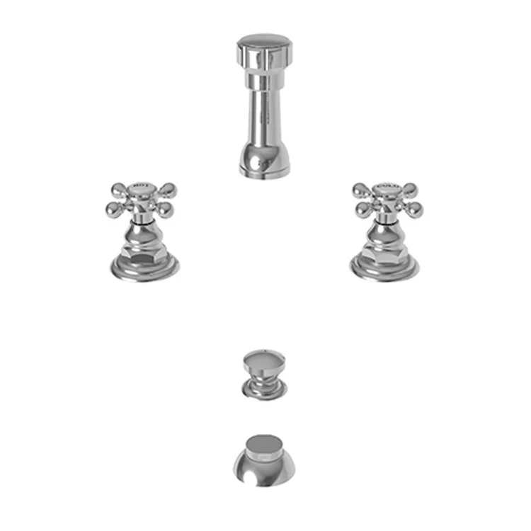 Bidet Faucet Alveston 8 to 16 Inch Spread 2 Cross ADA Satin Brass PVD - Frankwebs